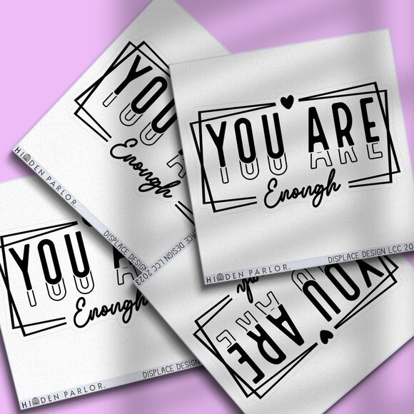 3pc - "You Are Enough" Sticker Pack – Water Bottle, Tumbler, Laptop - Picture 1 of 8